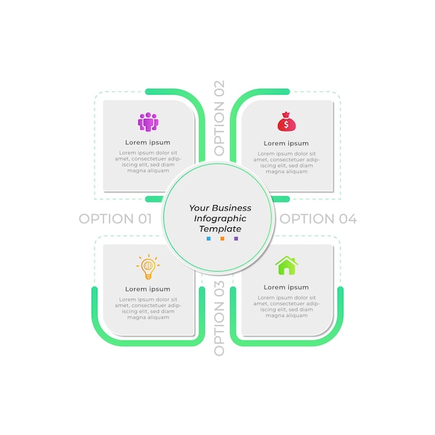 벡터 크리에이 티브 비즈니스 infographic 다이어그램 및 프레 젠 테이 션 개념