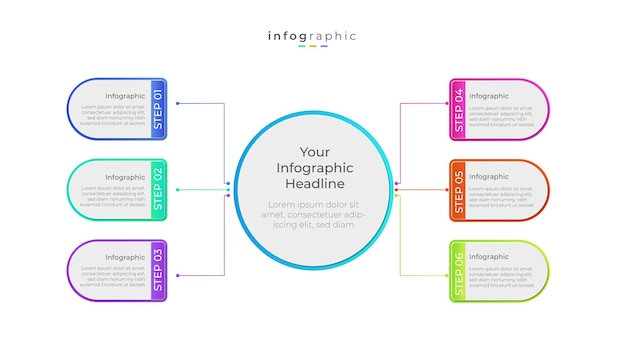 Diagramma infografico aziendale creativo e design della presentazione