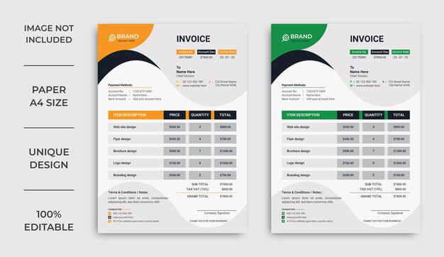 Vector creative business invoice template