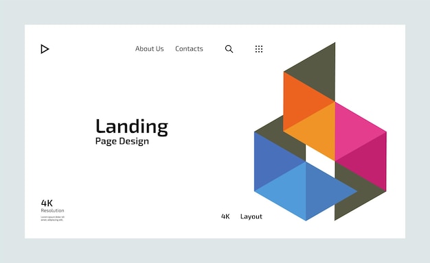 Creative business landing page template design