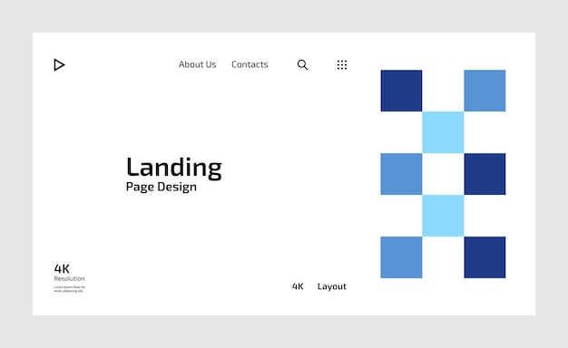 Вектор Креативный дизайн шаблона бизнес-ландинговой страницы