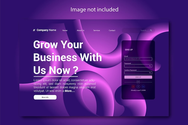 Creative Business Landing Page Template Design