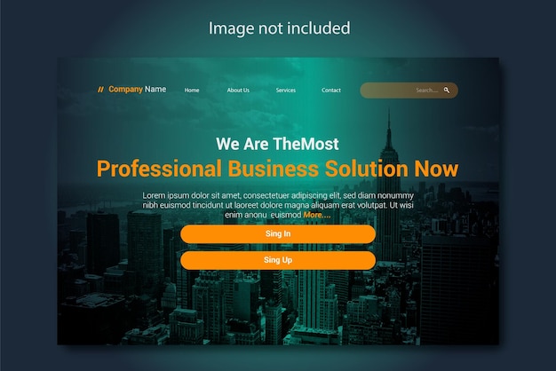 Creative Business Landing Page Template Design