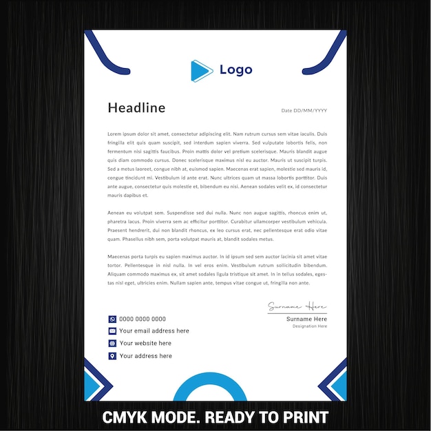 Creative business letterhead collateral design template