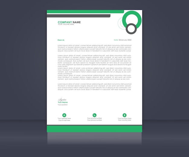 Vector creative business letterhead design template