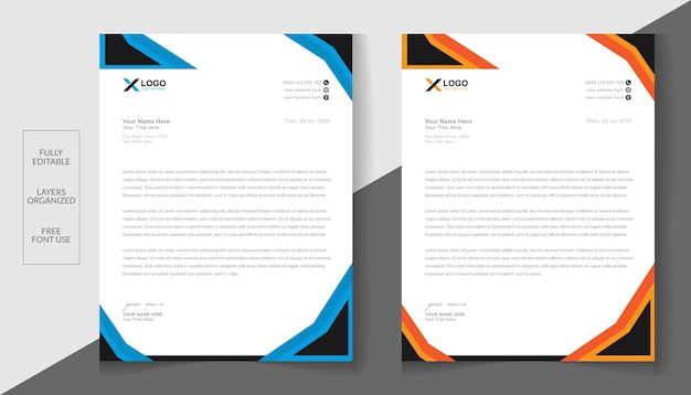 Creative Business letterhead design template