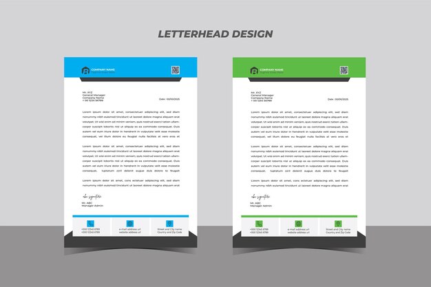 Vector creative business letterhead design template