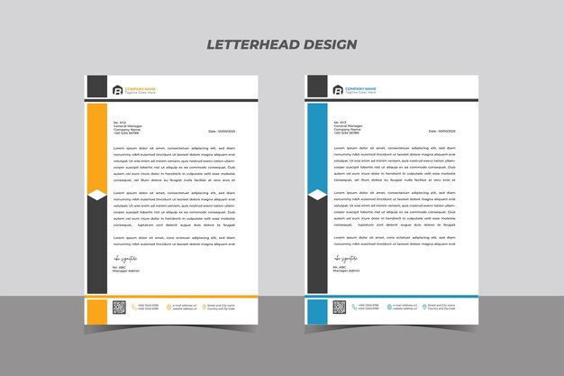 Vector creative business letterhead design template