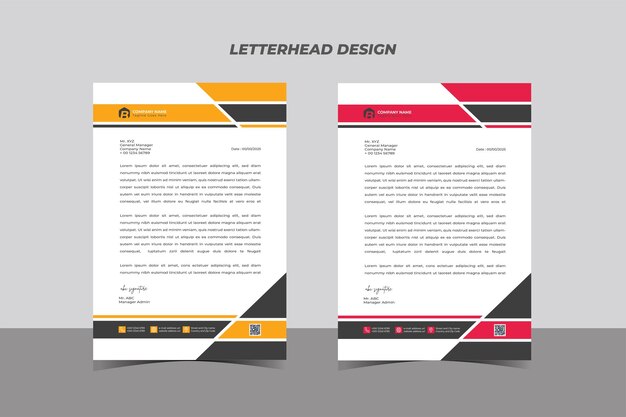 Vector creative business letterhead design template