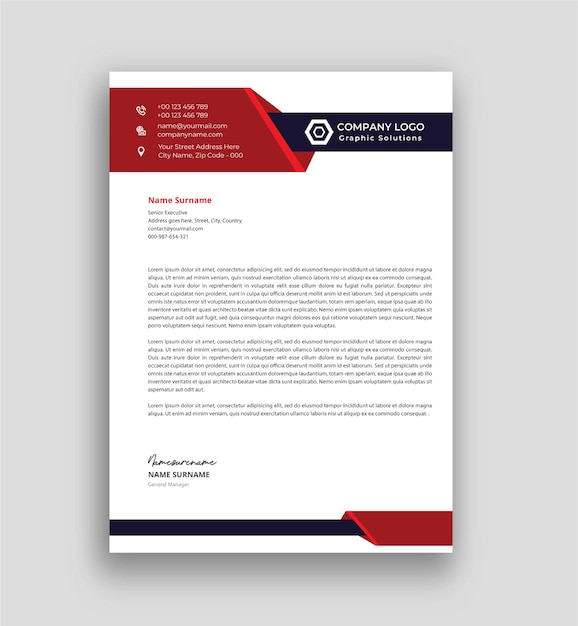 Creative business letterhead design vector fully editable