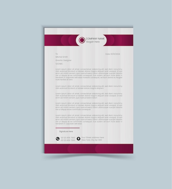 creative business letterhead template