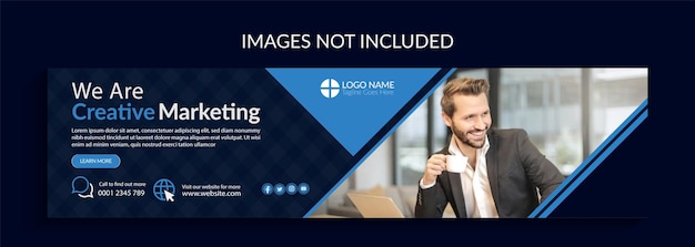 Vector creative business linkedin banner template