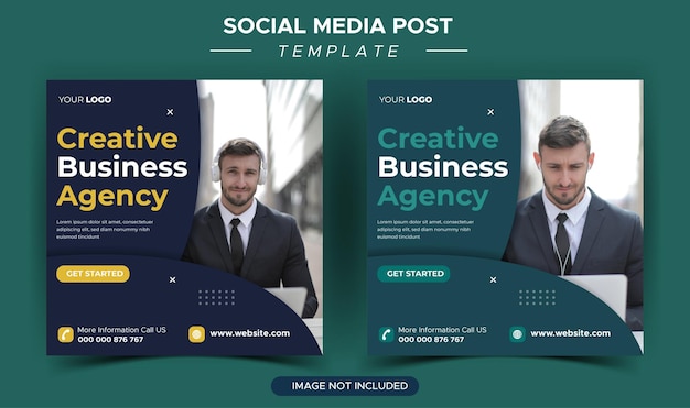 Creative business marketing agency instagram post template