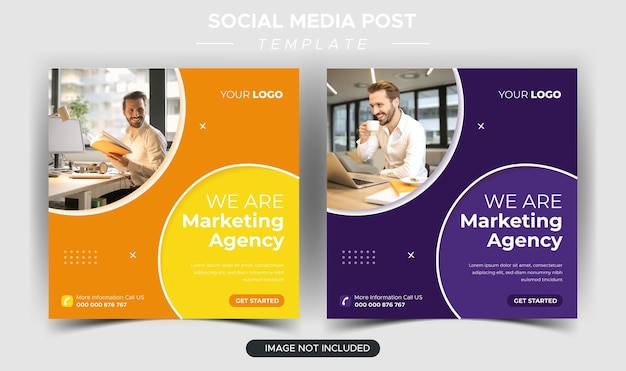 Creative business marketing agency instagram post template