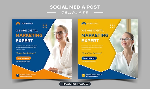 Creative business marketing expert instagram post template