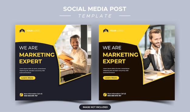 Creative business marketing expert instagram post template