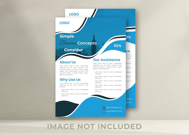 creative business marketing flyer design in A4 size