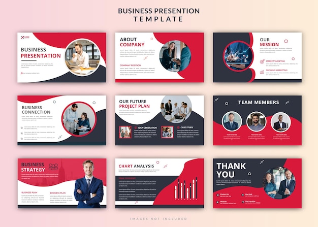 Modelli di presentazione di marketing aziendale creativo design di presentazione di diapositive powerpoint modificabili