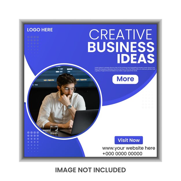 Vector creative business marketing social media post template