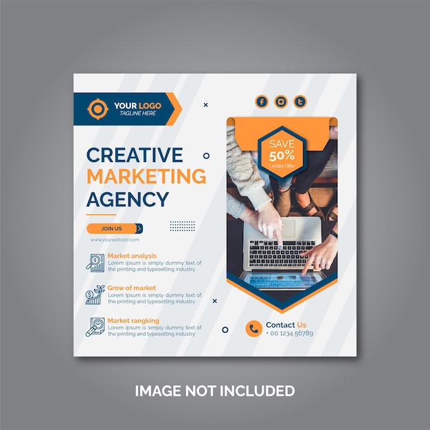 Creative business marketing social media post template