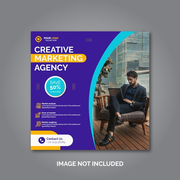 Vector creative business marketing social media post template