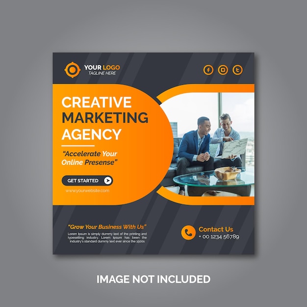Creative business marketing social media post template