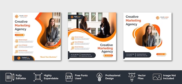 creative business marketing social media post