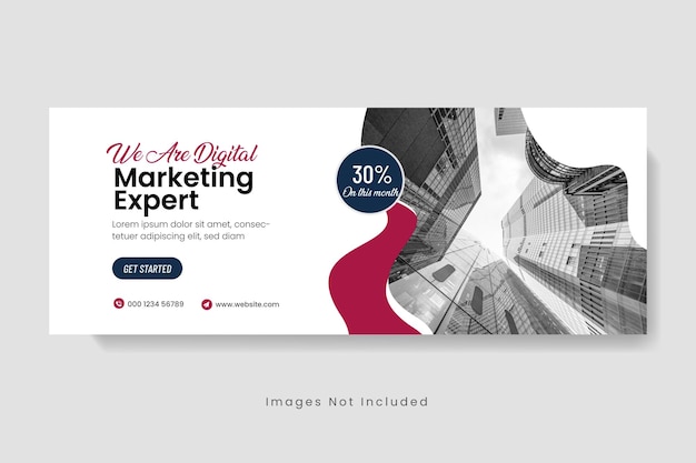 Creative business modern facebook cover design or web banner template