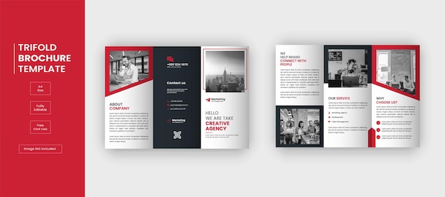 Vector creative business modern professional trifold brochure template