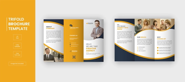 Creative business modern professional trifold brochure template