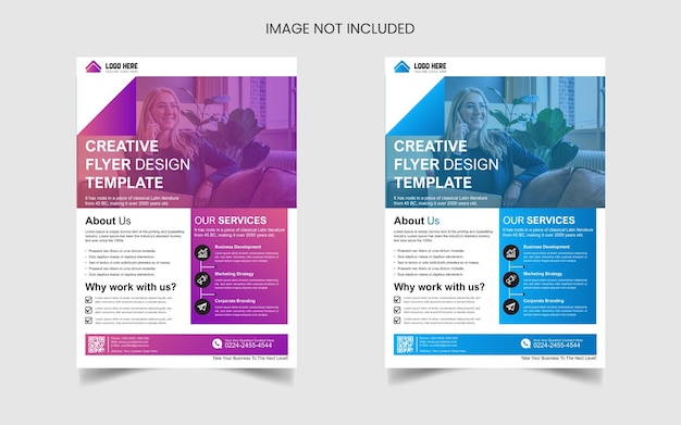 Creative business multipurpose flyer design and brochure cover page template