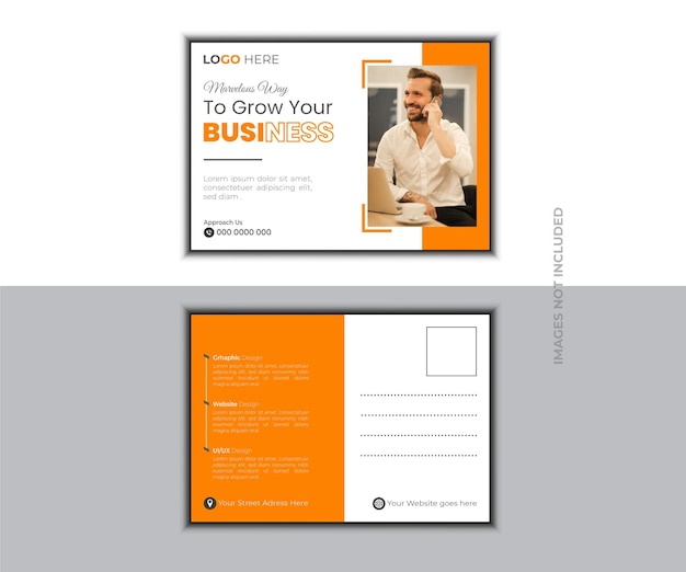 Vector creative business post card design template