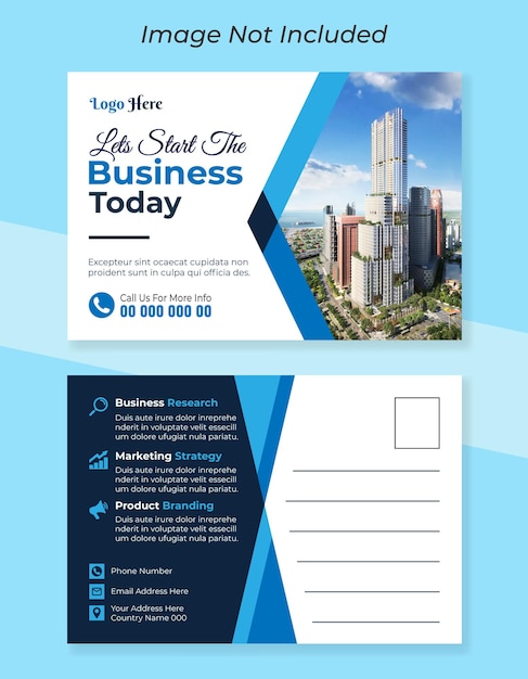 Creative business post card template design