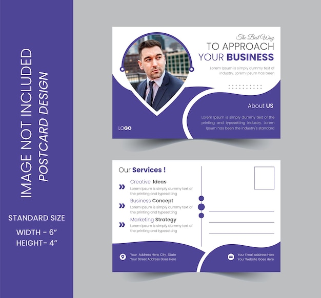 creative business postcard template design