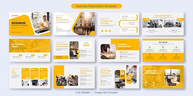 Vector creative business powerpoint presentation slides template design set