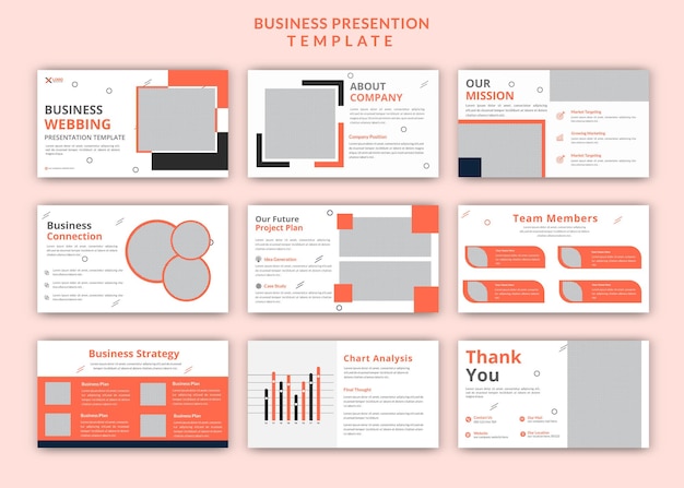 Креативный дизайн бизнес-презентации и дизайн редактируемого шаблона макета в PowerPoint