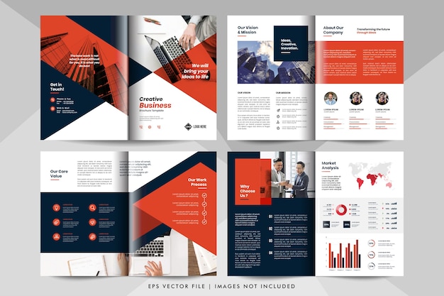 Vector creative business presentation layout template. corporate business booklet template.