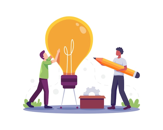 Creative business projects and development illustration