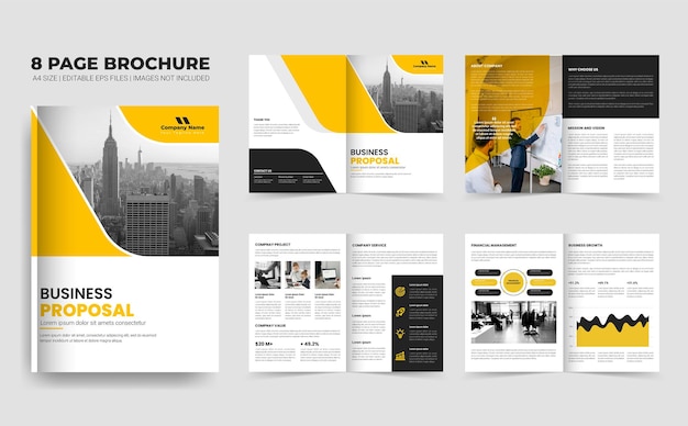 creative business proposal brochure template or company brochure corporate annual report layout