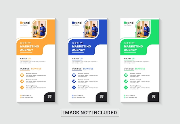 Creative business rack card or dl flyer design template