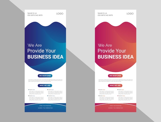 Creative business roll up banner design grow
