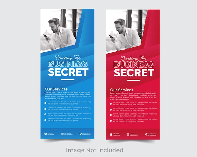 Творческий бизнес Roll Up Banner Design Шаблон и печатный дизайн