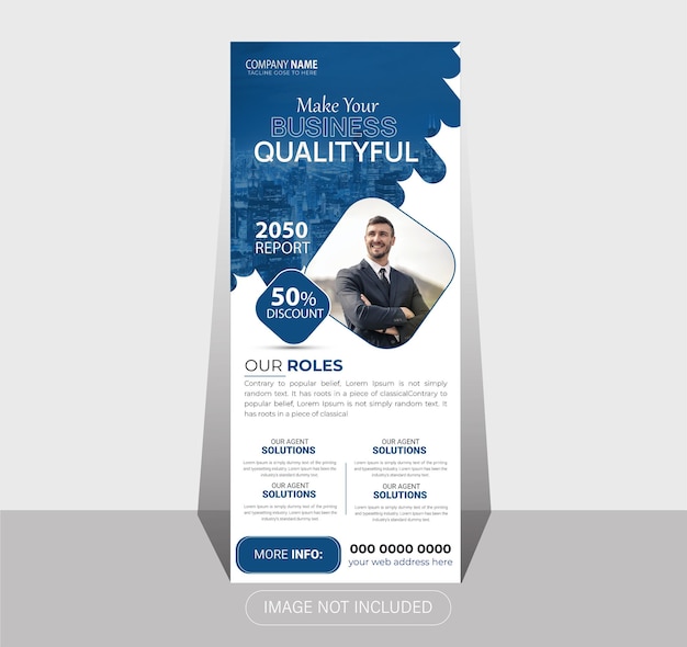 Vector creative business roll up banner design template