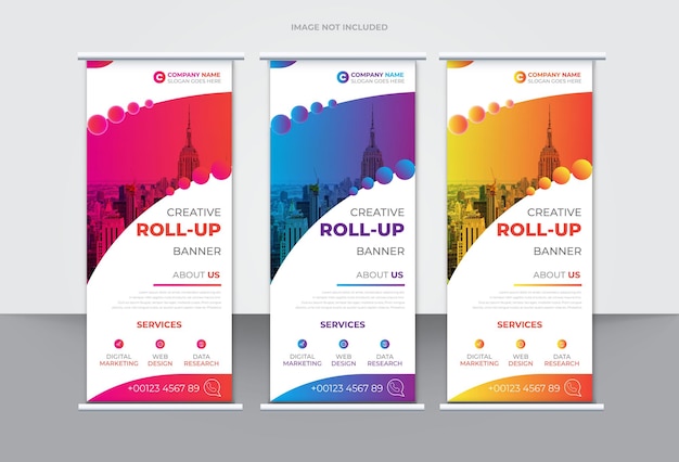 Vector creative business roll up banner