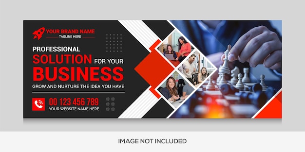 Creative business social media facebook cover banner design template