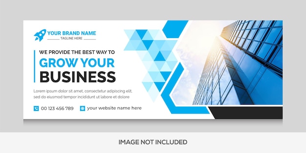 Creative business social media facebook cover banner design template