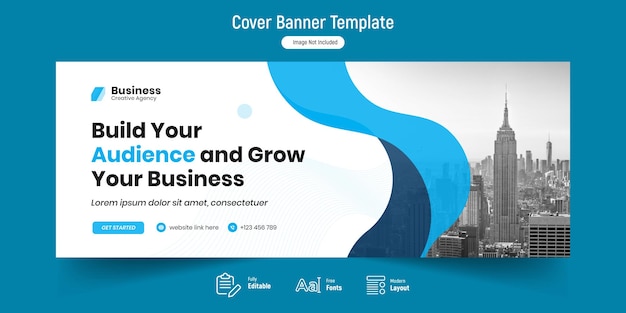 Creative business social media facebook cover banner template