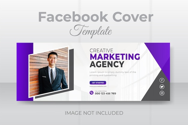 Creative business social media facebook cover banner template