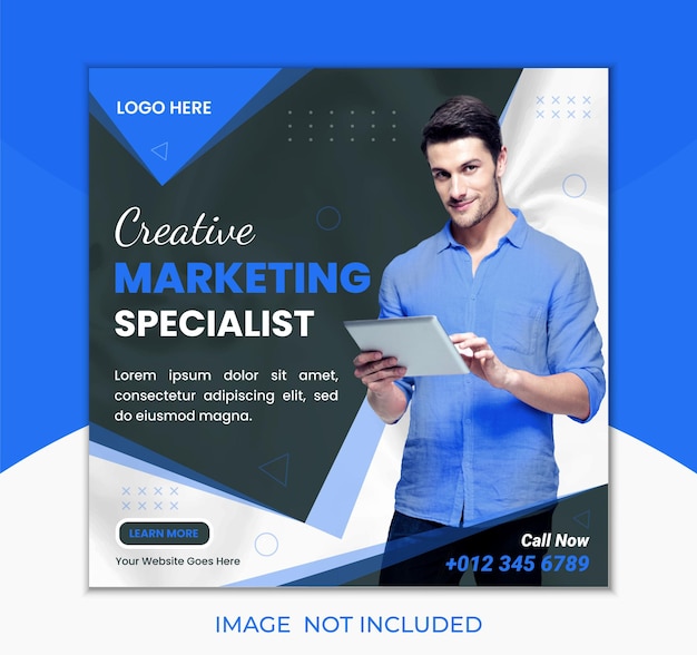 Creative business social media post banner design promotion ad banner template