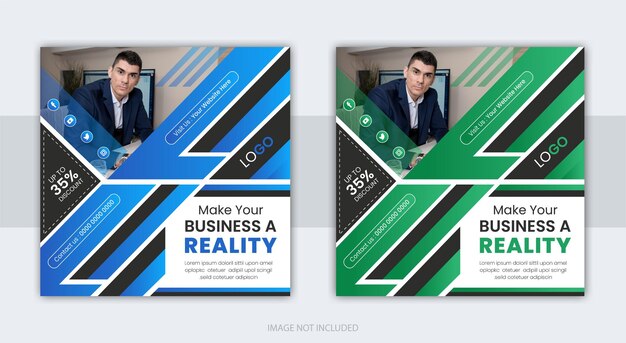 Vector creative business social media post design